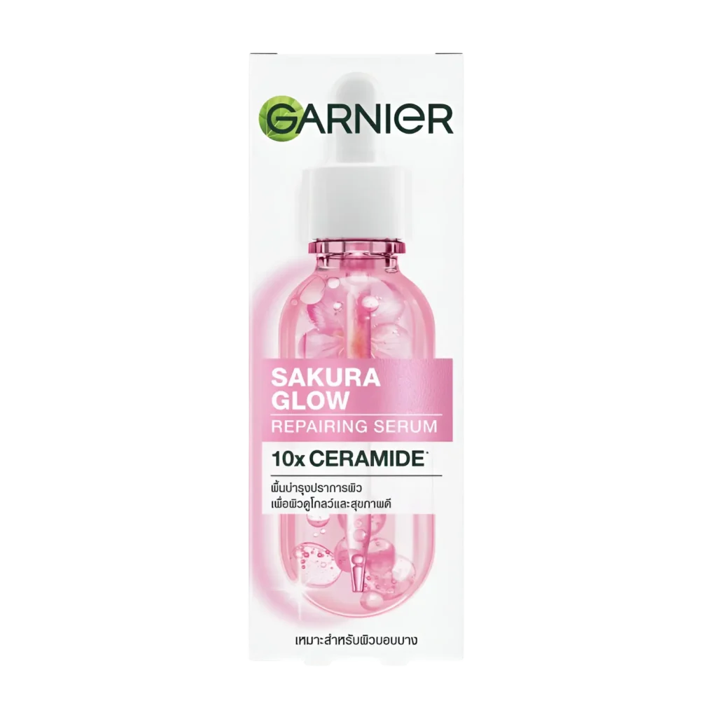Garnier Sakura Glow Booster Serum packaging