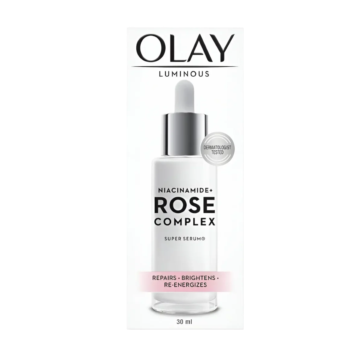 Olay Luminous Niacinamide Rose Face Serum box