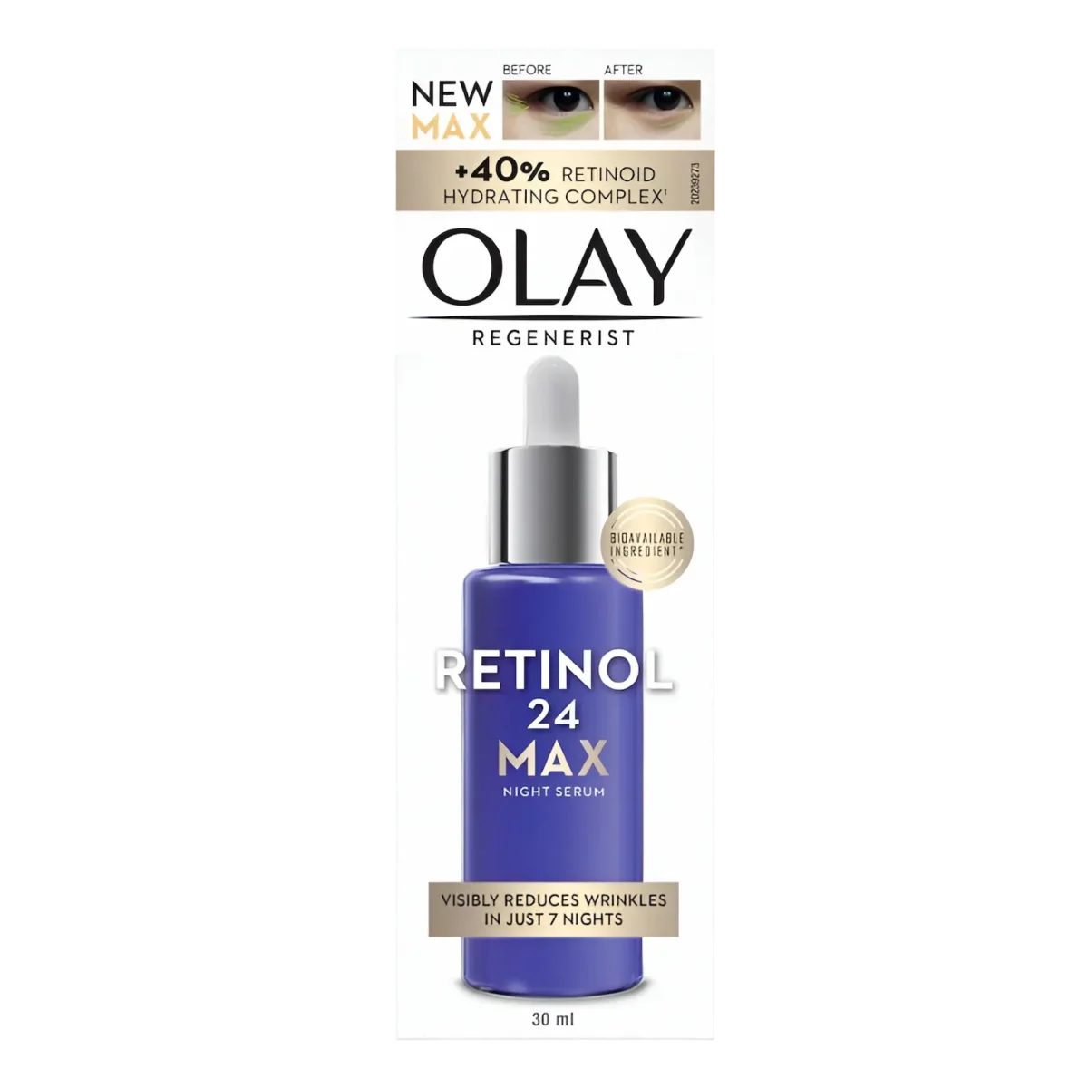 Olay Regenerist Retinol Max Face Serum 30ml box