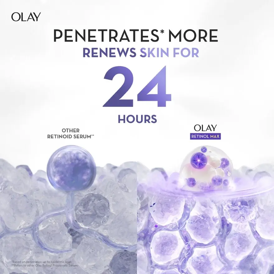 Olay Regenerist Retinol Max Serum deeply penetrates